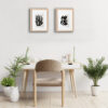 Frame Set Home Office Wall Art – 33x48cm _ Negro _ 36mm